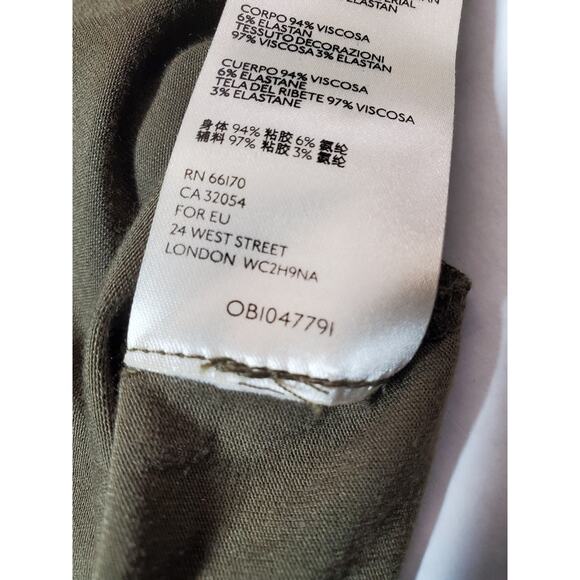 Free People Womens Oversized XS Top Tunic Olive GREEN Stretch Off Shoulder - Picture 8 of 13